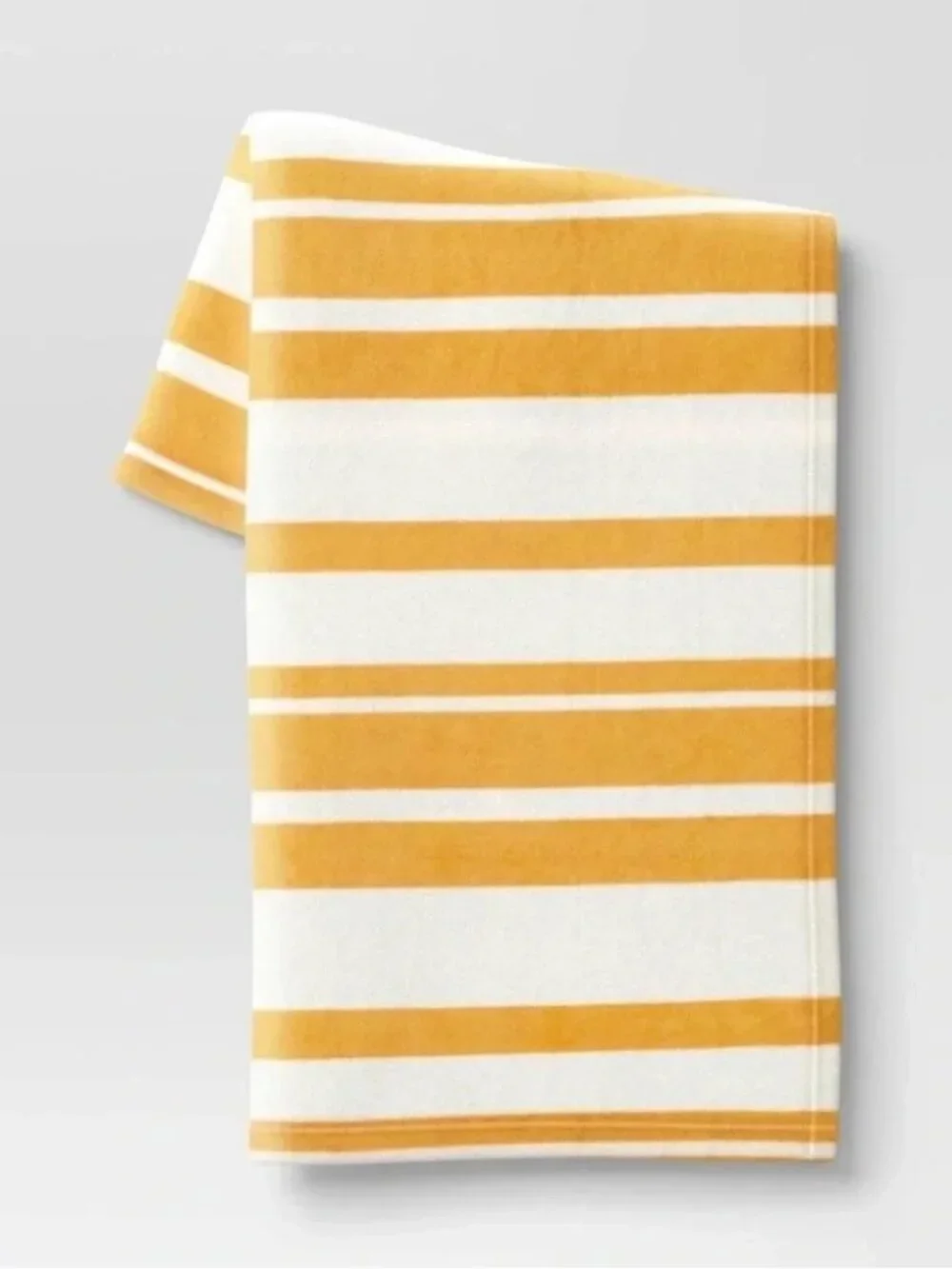 Printed Plush Striped Throw Blanket Yellow Room Essentials 50”x60”